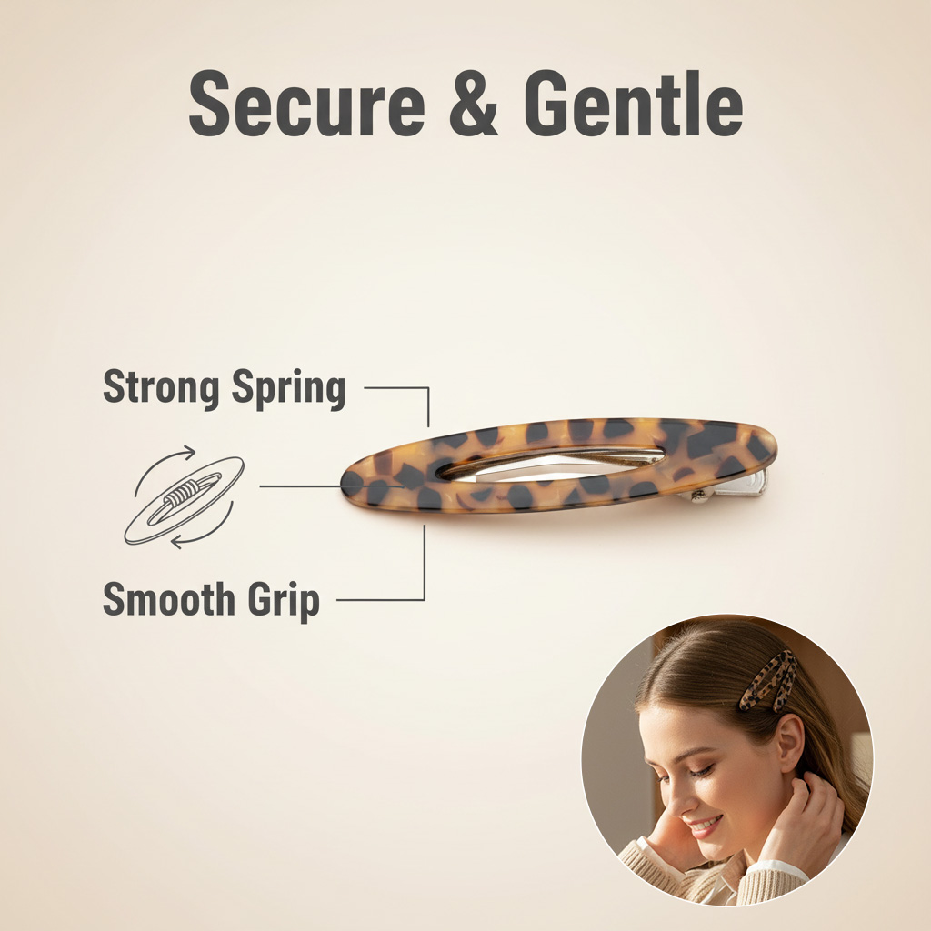 2pcs/Set Elegant Acetate Oval  - Bobby Pin Bulk reseña y precio