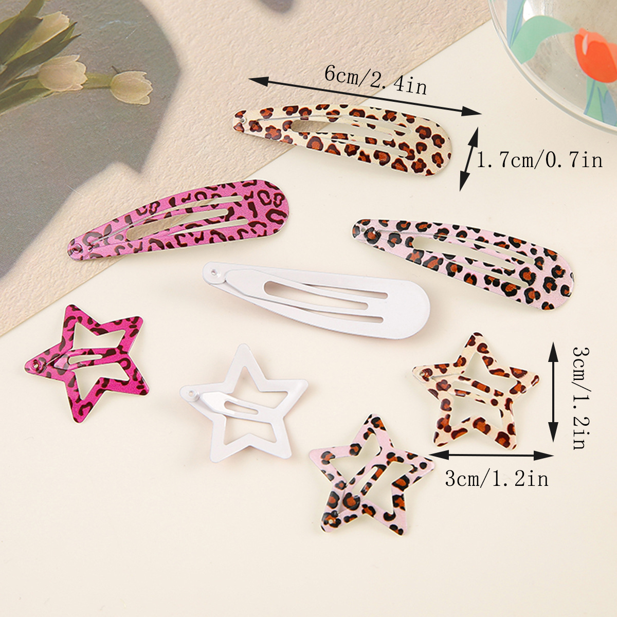 Simple Leopard Print Hairpins  - Bobby Pin Bulk reseña y precio